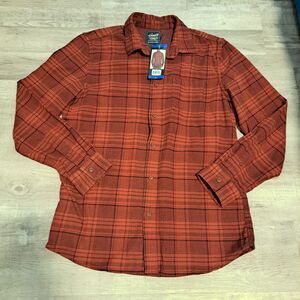 Grayers Men's Heritage Flannels Long Sleeve Shirt Red Plaid Large NWT